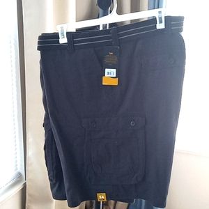 LEE men's big & tall black cargo shorts size 54